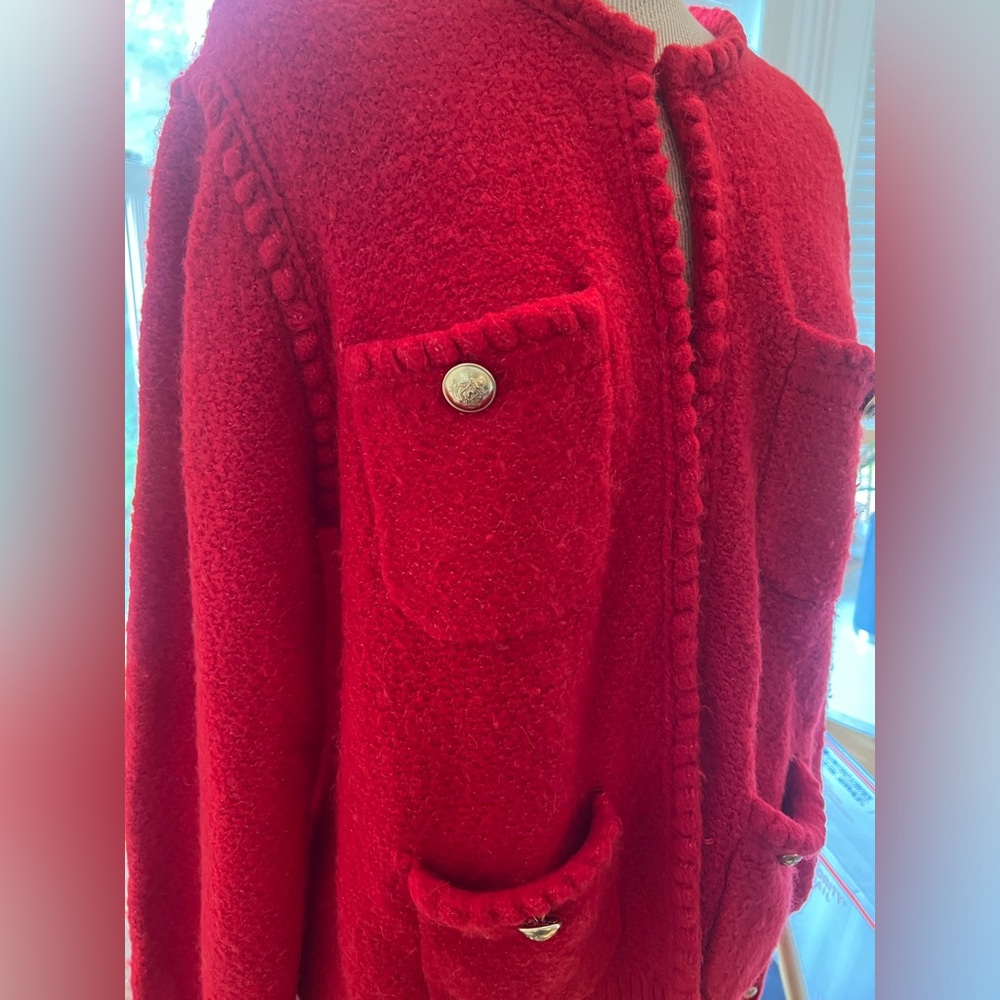 Red jcrew sweater - Picture 3 of 4